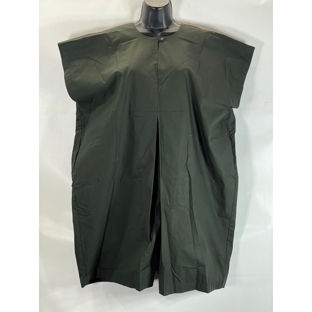 BLACK CRANE Women's Shadow Solid Oversized Boxy Round Neck Short Jumpsuit SZ XS